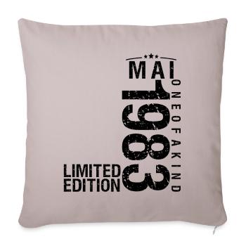 Birthday May 1983 May born in May - Sofa pillowcase 17,3'' x 17,3'' (45 x 45 cm) - light taupe - Front