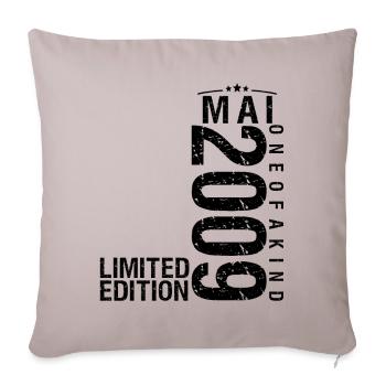 Birthday May 2009 May born in May - Sofa pillowcase 17,3'' x 17,3'' (45 x 45 cm) - light taupe - Front