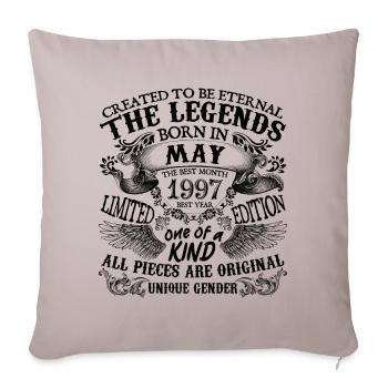 Birthday 1997 May 1997 born in May 1997 - Sofa pillowcase 17,3'' x 17,3'' (45 x 45 cm) - light taupe - Front