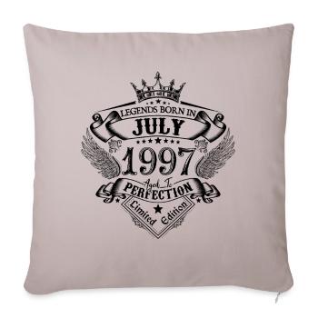 1997 July 1997 Birthday July 1997 - Sofa pillowcase 17,3'' x 17,3'' (45 x 45 cm) - light taupe - Front