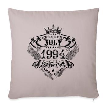 1994 Juillet 1994 anniversaire Juillet 1994 - Housse de coussin décorative 45 x 45 cm - taupe clair - Devant