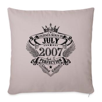 2007 July 2007 Birthday July 2007 - Sofa pillowcase 17,3'' x 17,3'' (45 x 45 cm) - light taupe - Front