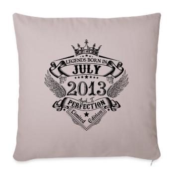 2013 July 2013 Birthday July 2013 - Sofa pillowcase 17,3'' x 17,3'' (45 x 45 cm) - light taupe - Front