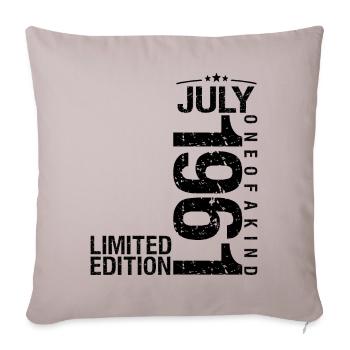 Birthday July 1961 July born in July 19 - Sofa pillowcase 17,3'' x 17,3'' (45 x 45 cm) - light taupe - Front