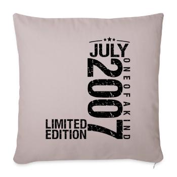 Birthday 2007 July 2007 July 2007 - Sofa pillowcase 17,3'' x 17,3'' (45 x 45 cm) - light taupe - Front