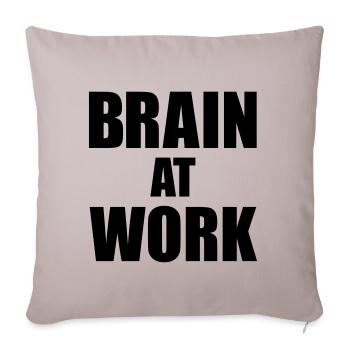 Brain at work - Sofakissenbezug 45 x 45 cm - helles Taupe - Vorne