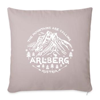 Arlberg Calling - Sofakissenbezug 45 x 45 cm - helles Taupe - Vorne