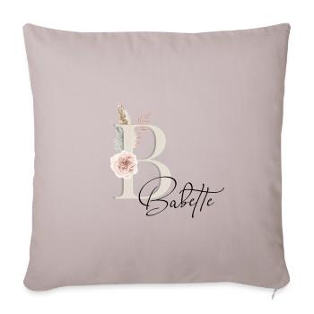 Babette! Name Boho - Sofakissenbezug 45 x 45 cm - helles Taupe - Vorne