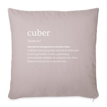 Définition du cubeur - Housse de coussin décorative 45 x 45 cm - taupe clair - Devant