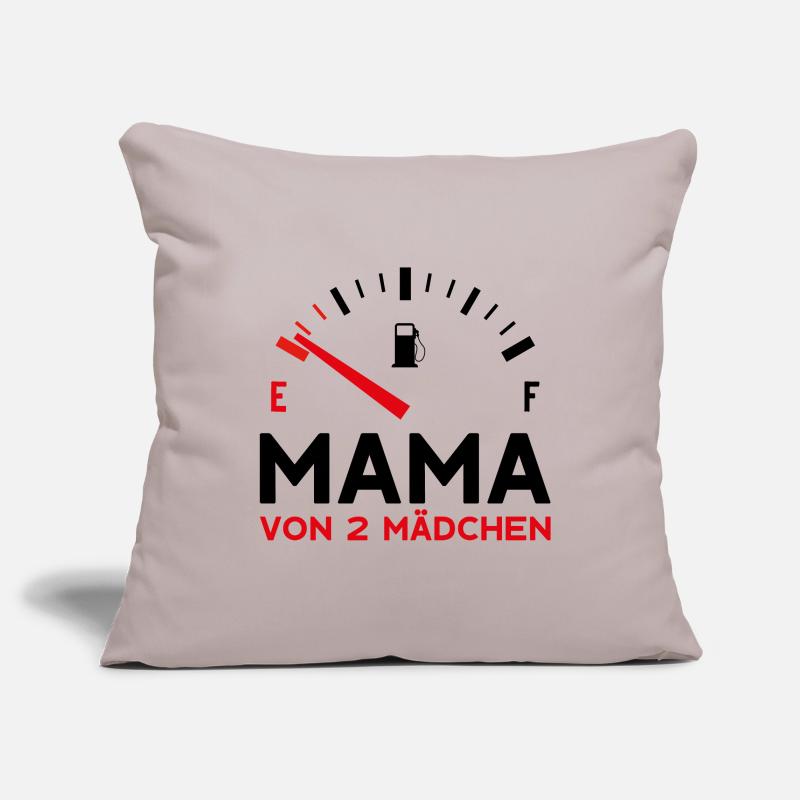 MAMA 2 TÖCHTER MUTTERTAG MUTTER ZWEI MÄDCHEN Sofakissenbezug 45 x 45 cm