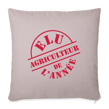 Élu agriculteur de l'année - Housse de coussin décorative 45 x 45 cm - taupe clair - Devant