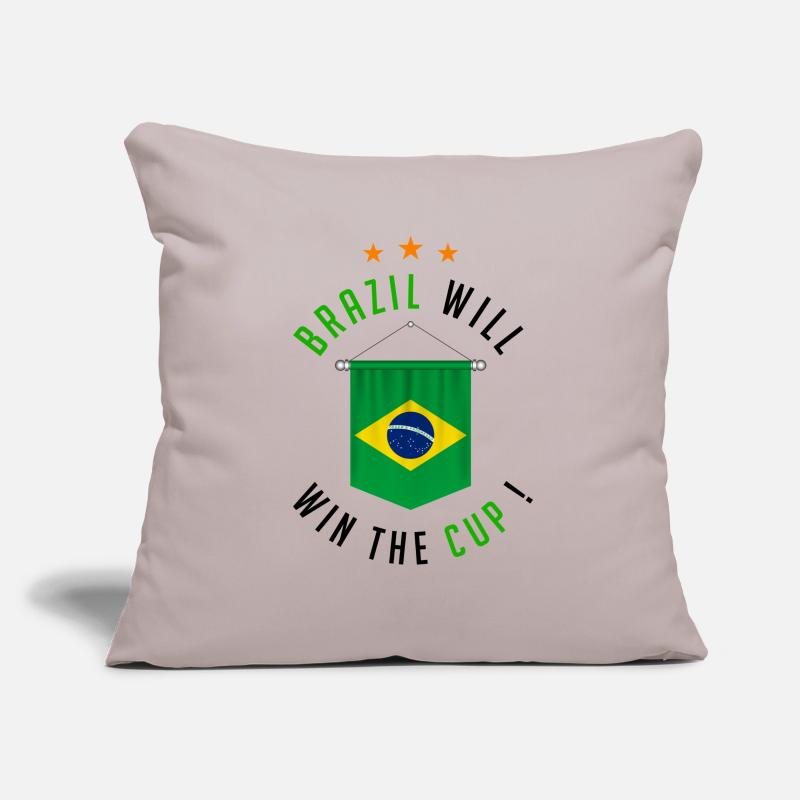 Brasilien wird den Pokal gewinnen! Sofakissenbezug 45 x 45 cm