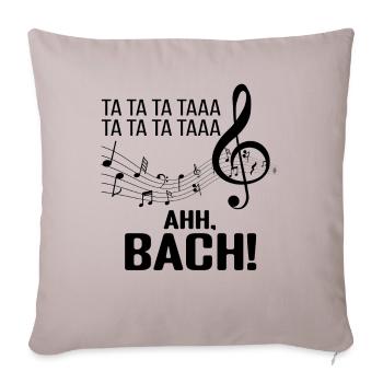 Parodie Klassik Musik Bach Beethoven 5 Symphonie - Housse de coussin décorative 45 x 45 cm - taupe clair - Devant