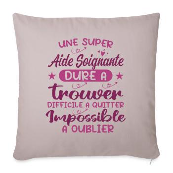 Aide Soignante Aides Soignants - Housse de coussin décorative 45 x 45 cm - taupe clair - Devant