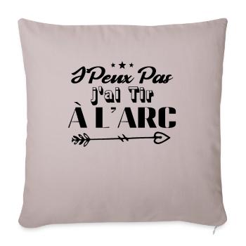 Je Peux Pas J'ai Tire à L'arc - Housse de coussin décorative 45 x 45 cm - taupe clair - Devant