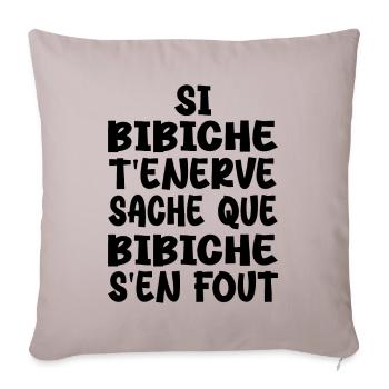 If annoys you, know that - Sofa pillowcase 17,3'' x 17,3'' (45 x 45 cm) - light taupe - Front