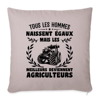 All Men Are Born Equal Farmers Gift - Sofa pillowcase 17,3'' x 17,3'' (45 x 45 cm) - light taupe - Front