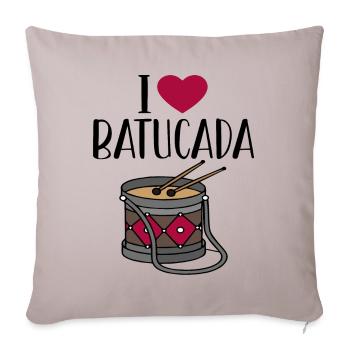 Batucada Drum Humor - Sofa pillowcase 17,3'' x 17,3'' (45 x 45 cm) - light taupe - Front