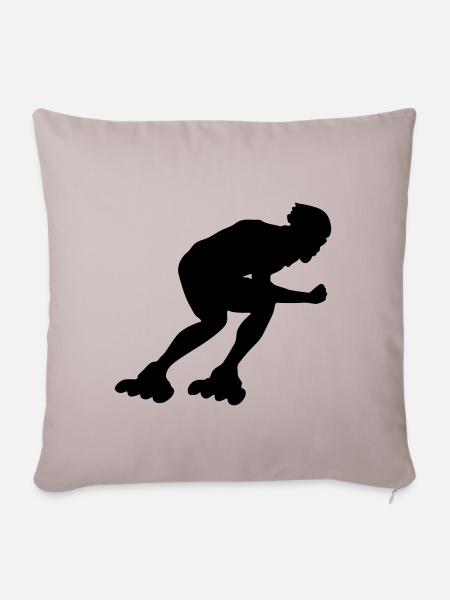 inline skating - Sofakissenbezug 45 x 45 cm - helles Taupe