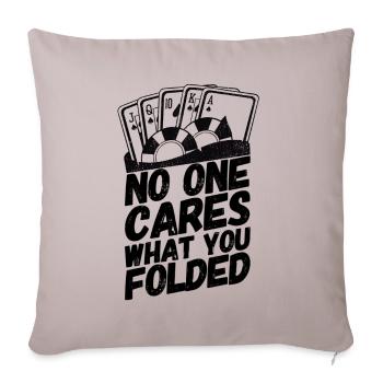 Cartes de poker Poker pliées Devis - Housse de coussin décorative 45 x 45 cm - taupe clair - Devant