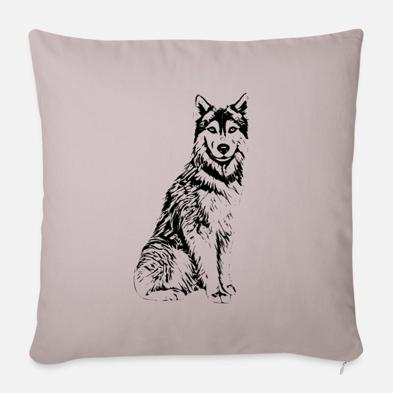 Rauque - Housse de coussin décorative 45 x 45 cm - taupe clair