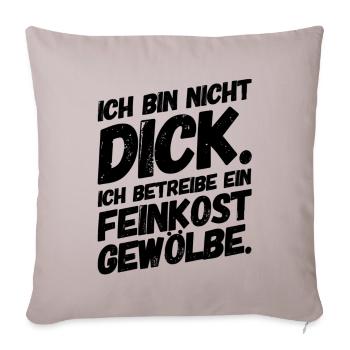 Lustige Sprüche Abnehmen Gewölbe - Sofakissenbezug 45 x 45 cm - helles Taupe - Vorne