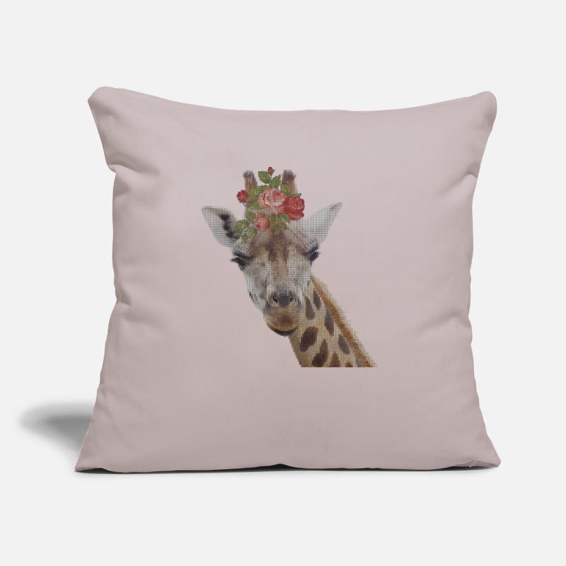 Conception de pixels girafes Housse de coussin décorative 45 x 45 cm