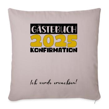 Confirmation 2025 Guestbook Decoration Girls Boys - Sofa pillowcase 17,3'' x 17,3'' (45 x 45 cm) - light taupe - Front