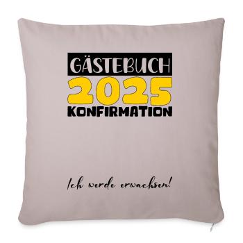Confirmation 2025 Guestbook Decoration Girls Boys - Sofa pillowcase 17,3'' x 17,3'' (45 x 45 cm) - light taupe - Front
