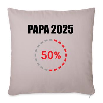 Dad 2025 Gift Men Men Father Pregnant - Sofa pillowcase 17,3'' x 17,3'' (45 x 45 cm) - light taupe - Front