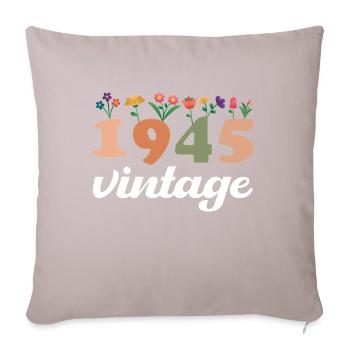 80 Années Vintage 1945 Anniversaire Femmes - Housse de coussin décorative 45 x 45 cm - taupe clair - Devant