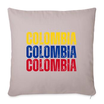 Drapeau de la Colombie, fierté colombienne - Housse de coussin décorative 45 x 45 cm - taupe clair - Devant
