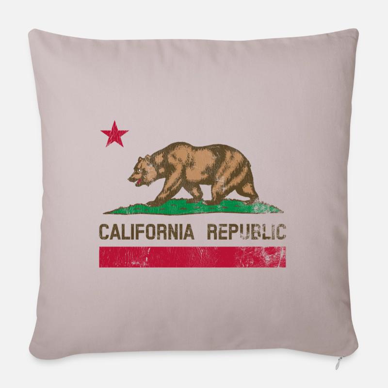 California Vintage Grunge - Sofakissenbezug 45 x 45 cm - helles Taupe