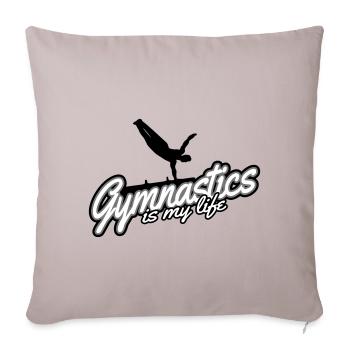 La gymnastique est ma vie - gymnastique - Housse de coussin décorative 45 x 45 cm - taupe clair - Devant