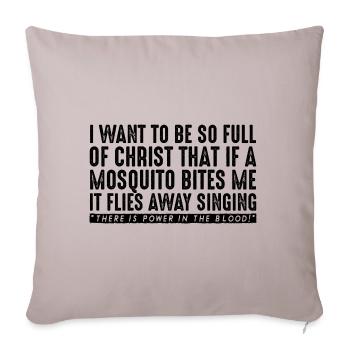 Blague de moustique chrétien Drôle de sort cadeau - Housse de coussin décorative 45 x 45 cm - taupe clair - Devant