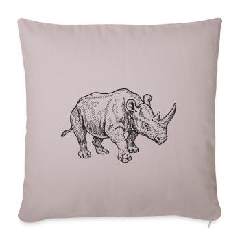 Nashorn - Sofakissenbezug 45 x 45 cm - helles Taupe - Vorne