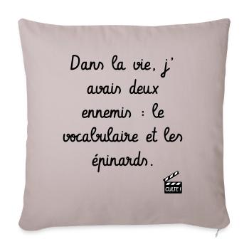 Kaameløtt - Réplique Culte - Citation Drôle - Housse de coussin décorative 45 x 45 cm - taupe clair - Devant
