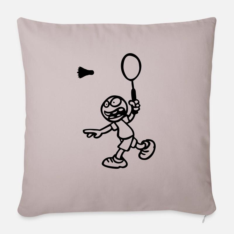 badminton - Sofakissenbezug 45 x 45 cm - helles Taupe