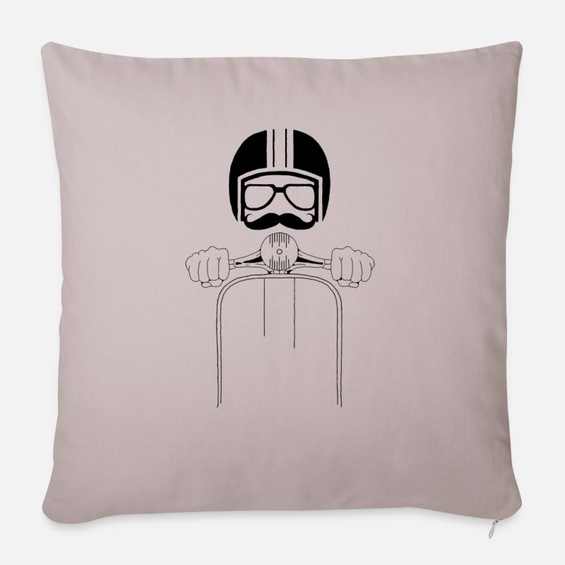 Roller-Man - Sofakissenbezug 45 x 45 cm - helles Taupe