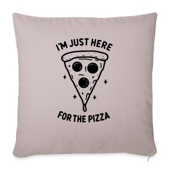 Je suis juste là pour la pizza - Housse de coussin décorative 45 x 45 cm - taupe clair - Devant