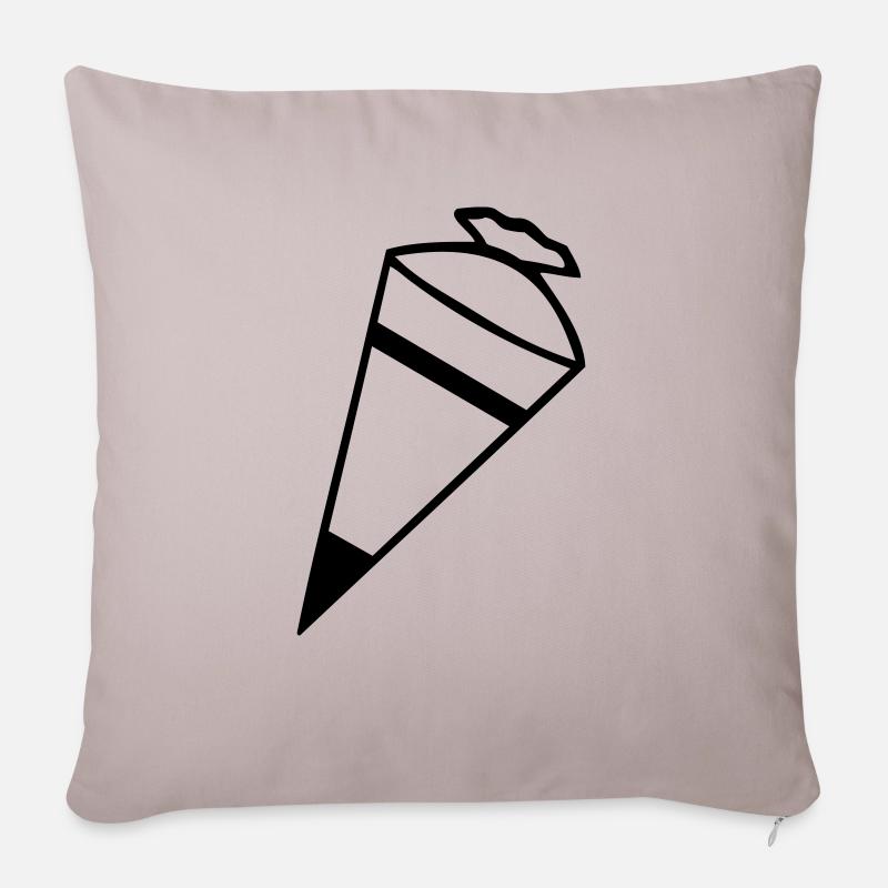 Sugar cone - school cone - Sofa pillowcase 17,3'' x 17,3'' (45 x 45 cm) - light taupe