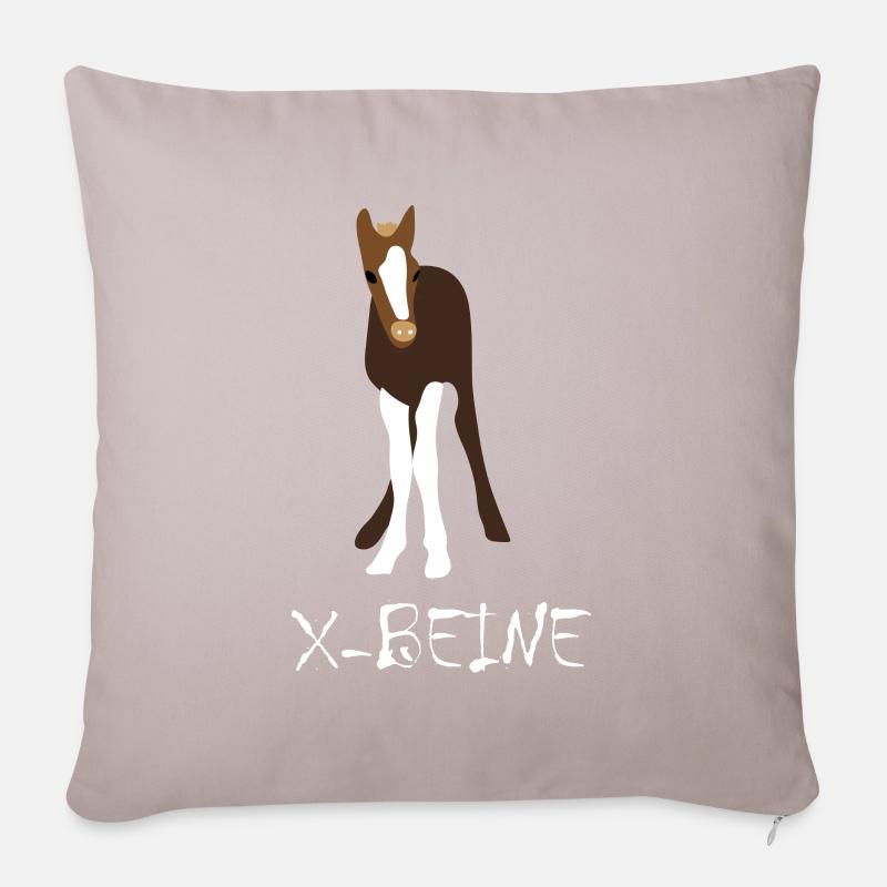 Cheval - Housse de coussin décorative 45 x 45 cm - taupe clair