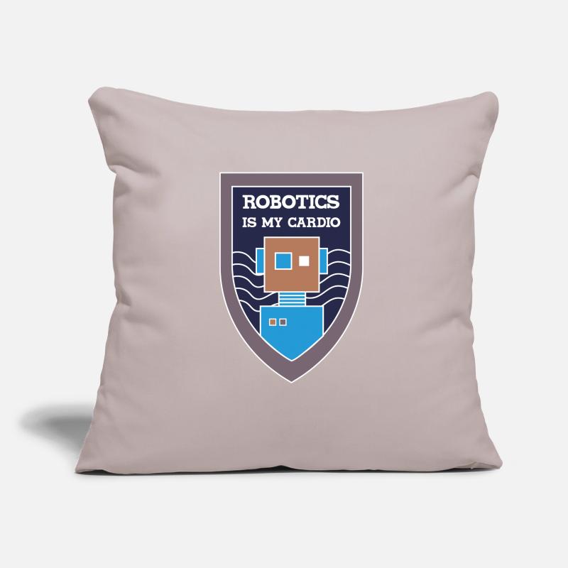 Robotics as Cardio Ironic Saying Engineer Robots Sofa pillowcase 17,3'' x 17,3'' (45 x 45 cm)