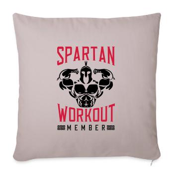 spartaner bodybuilder spartan fitness - Sofakissenbezug 45 x 45 cm - helles Taupe - Vorne