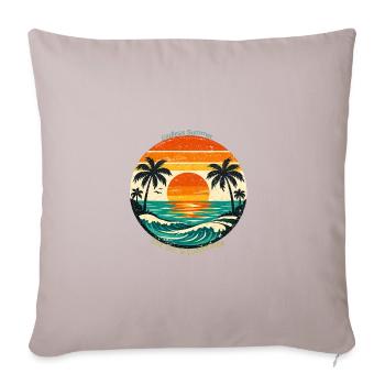 Endless Summer: Sea, Sun & Vibes - Sofa pillowcase 17,3'' x 17,3'' (45 x 45 cm) - light taupe - Front