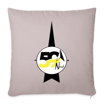 59 North logo - Sofa pillowcase 17,3'' x 17,3'' (45 x 45 cm) - light taupe - Front