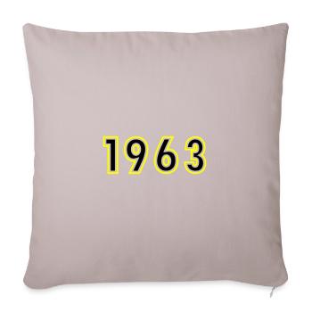 1963 Année Anniversaire - Housse de coussin décorative 45 x 45 cm - taupe clair - Devant