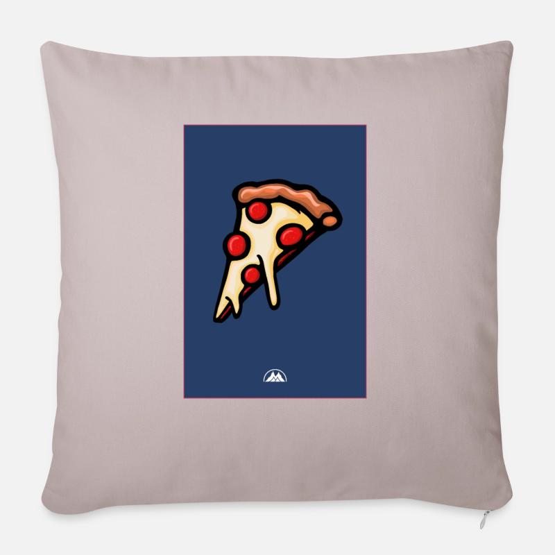 pizza - Housse de coussin décorative 45 x 45 cm - taupe clair