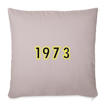 1973 Année Anniversaire - Housse de coussin décorative 45 x 45 cm - taupe clair - Devant