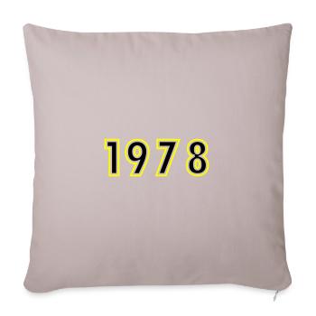 1978 Année Anniversaire - Housse de coussin décorative 45 x 45 cm - taupe clair - Devant